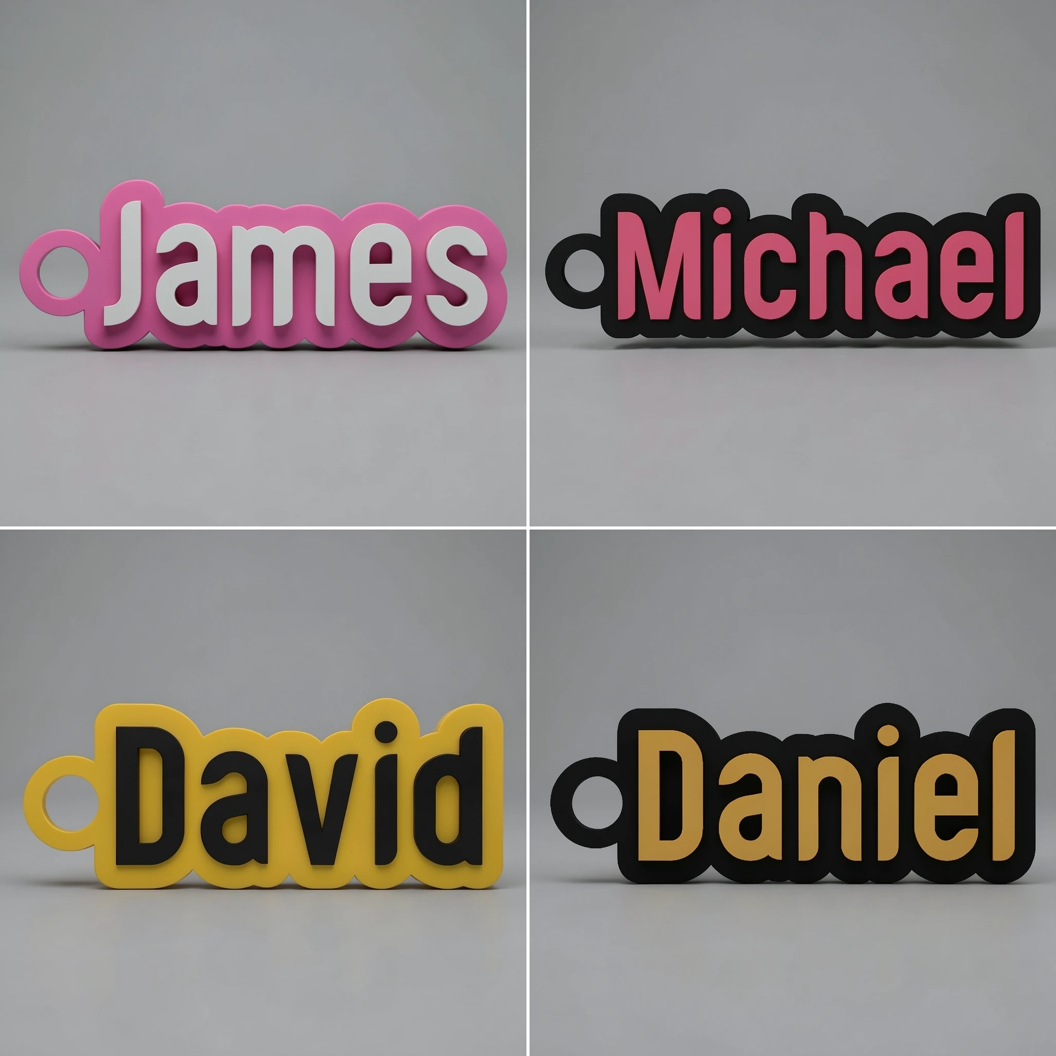 2-Layer Custom Name Tag Keychain - Image 11