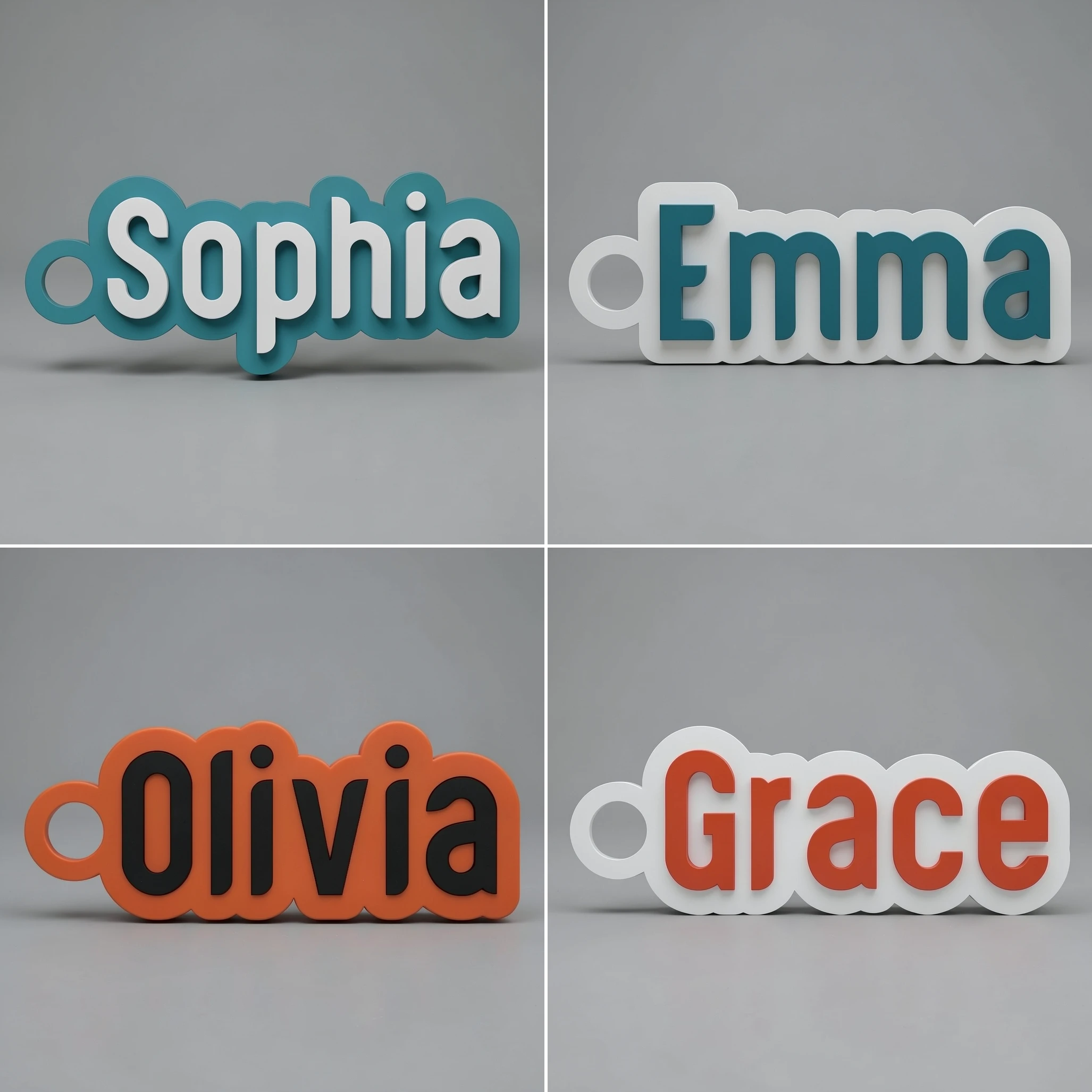 2-Layer Custom Name Tag Keychain - Image 12